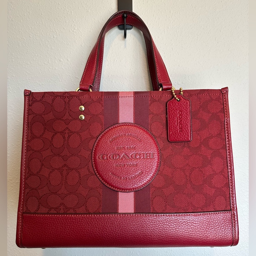 *SOLD* Coach red Dempsey satchel